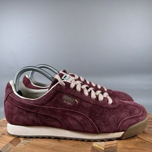 Puma Roma Basic Mens Size 8 Maroon Athletic Running Suede Shoes Sneakers